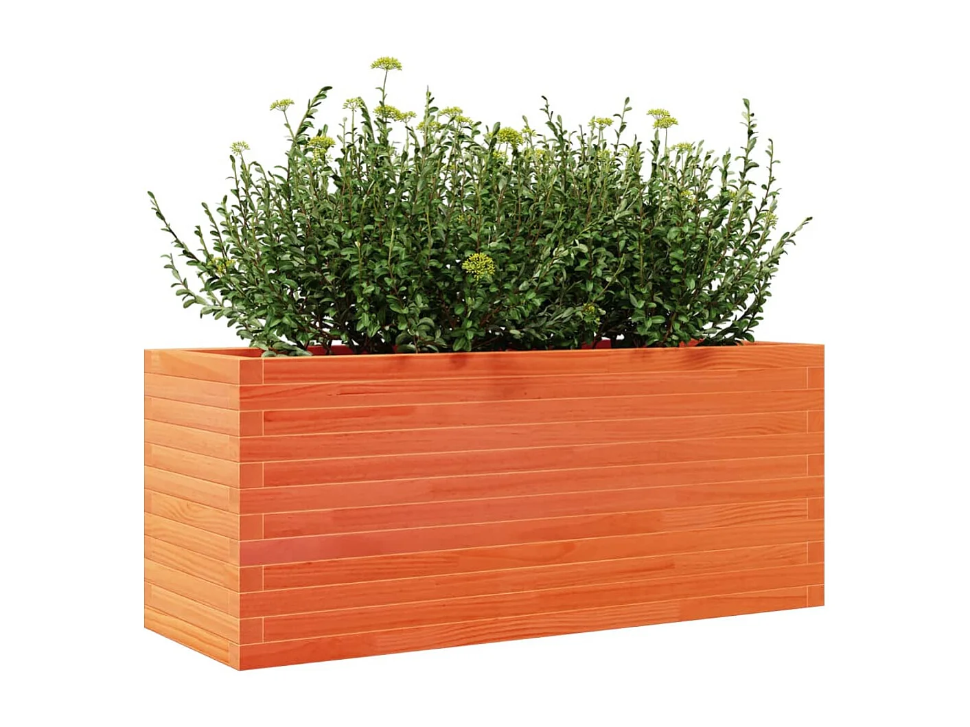 Jardinière cire marron 110x40x45,5 cm bois de pin massif