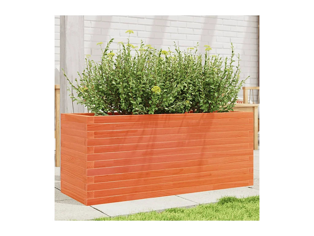 Fioriera Giardino 110x40x45,5cm Legno Massello Pino