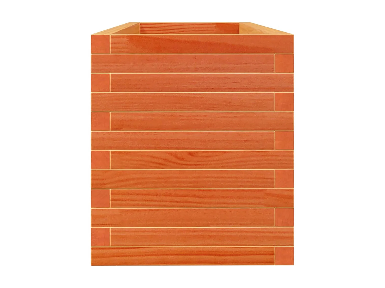 Jardinière cire marron 110x40x45,5 cm bois de pin massif