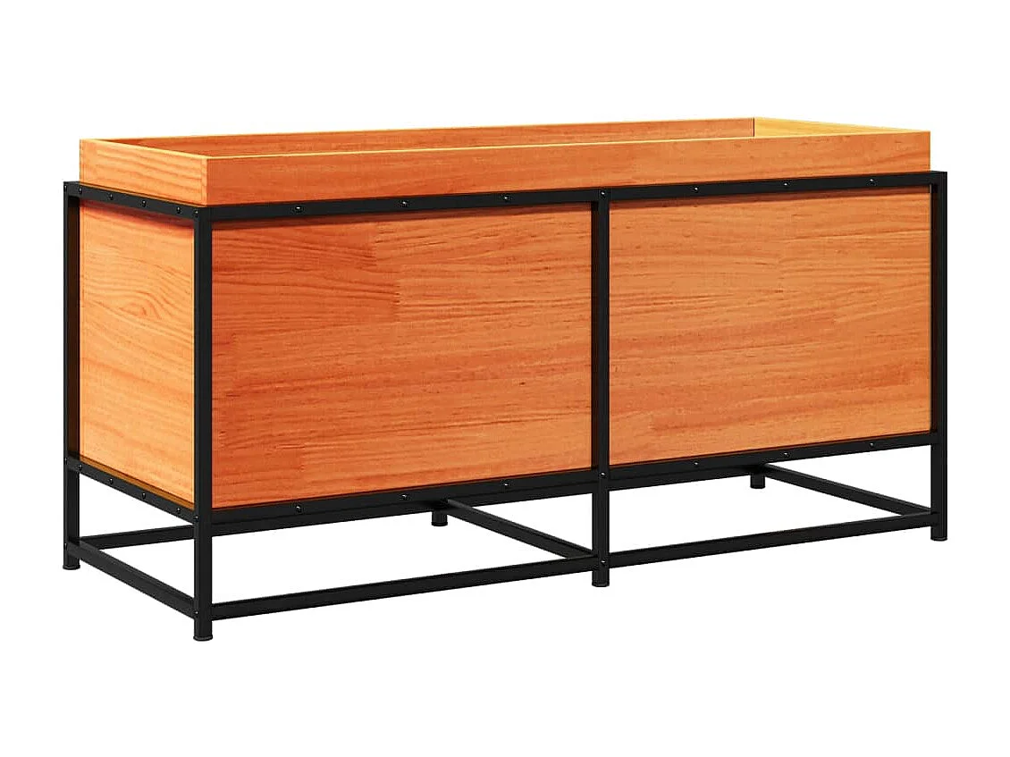 Pflanzkübel Wachsbraun 100x40x50 cm Massivholz Kiefer