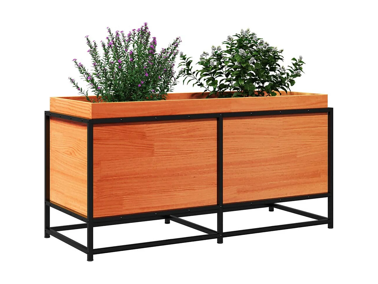 Pflanzkübel Wachsbraun 100x40x50 cm Massivholz Kiefer