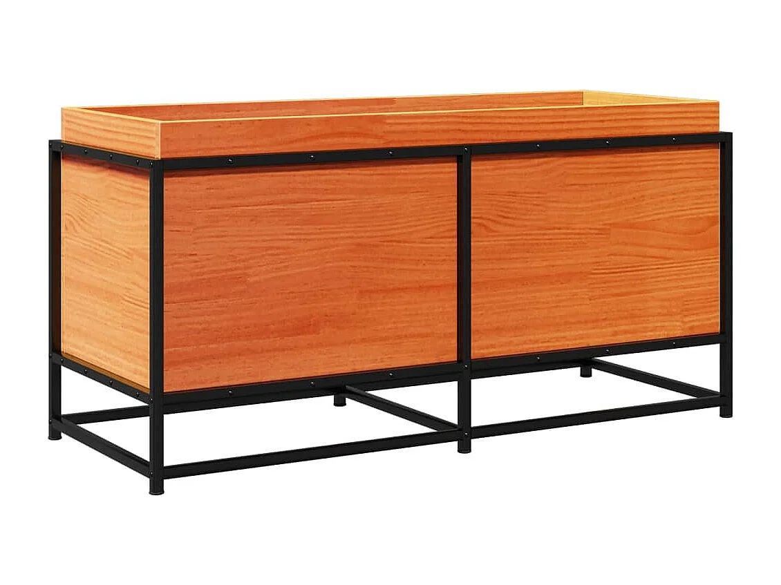 Pflanzkübel Wachsbraun 100x40x50 cm Massivholz Kiefer