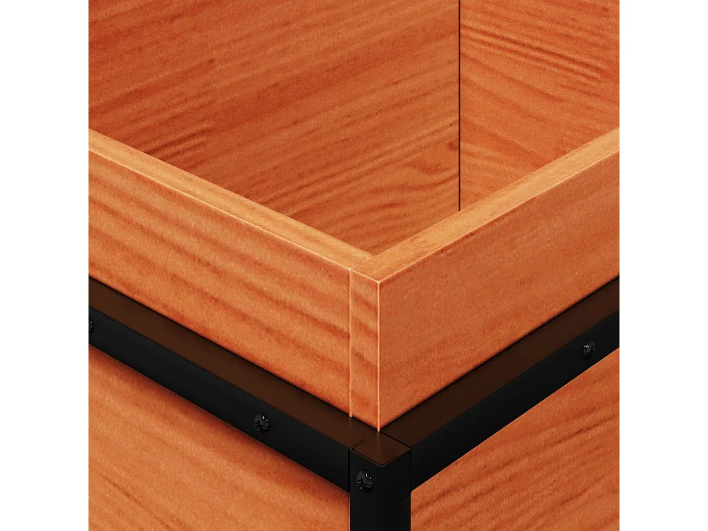 Pflanzkübel Wachsbraun 100x40x50 cm Massivholz Kiefer