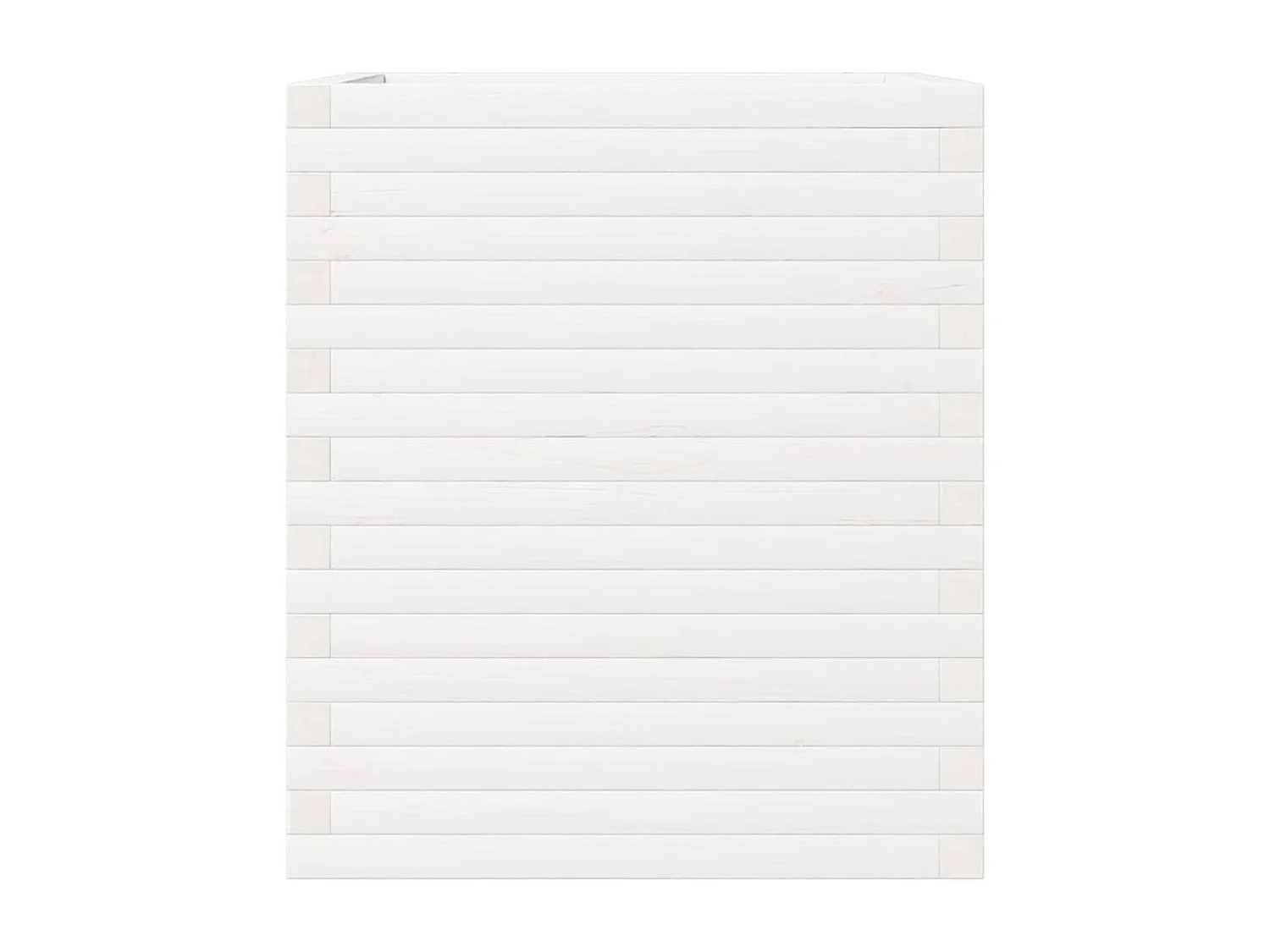 Jardinière blanc 60x60x68,5 cm bois de pin massif