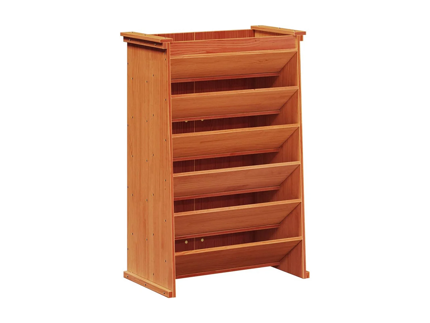 Fioriera Erbe 6 Ripiani Marrone Cera 69x40x101,5cm Legno Pino