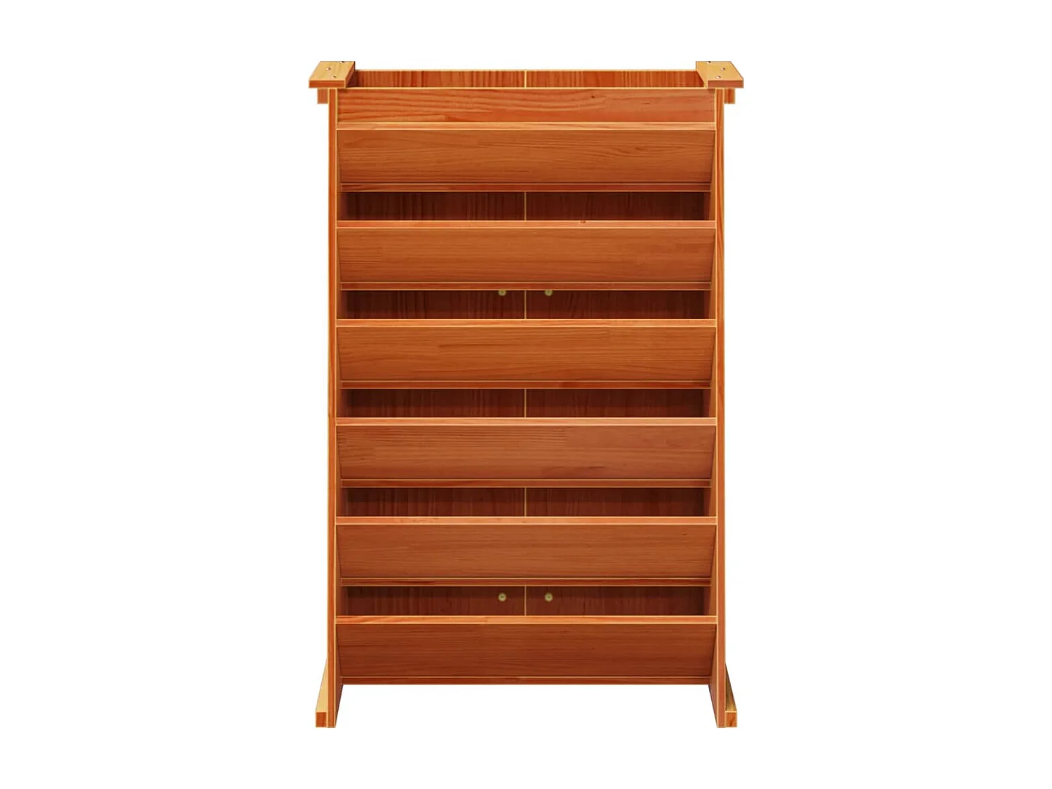 Fioriera Erbe 6 Ripiani Marrone Cera 69x40x101,5cm Legno Pino