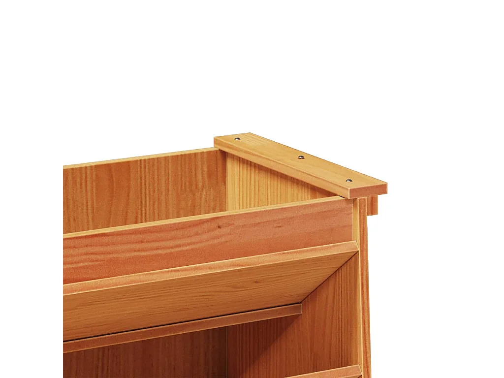 Fioriera Erbe 6 Ripiani Marrone Cera 69x40x101,5cm Legno Pino