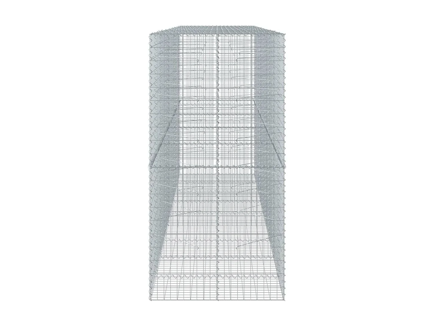 Cesto Gabbione con Copertura 450x100x200 cm in Ferro Zincato