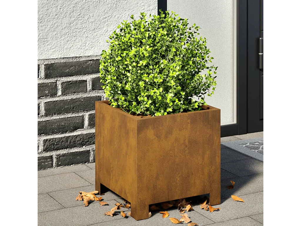 Jardinière 30x30x30 cm acier corten