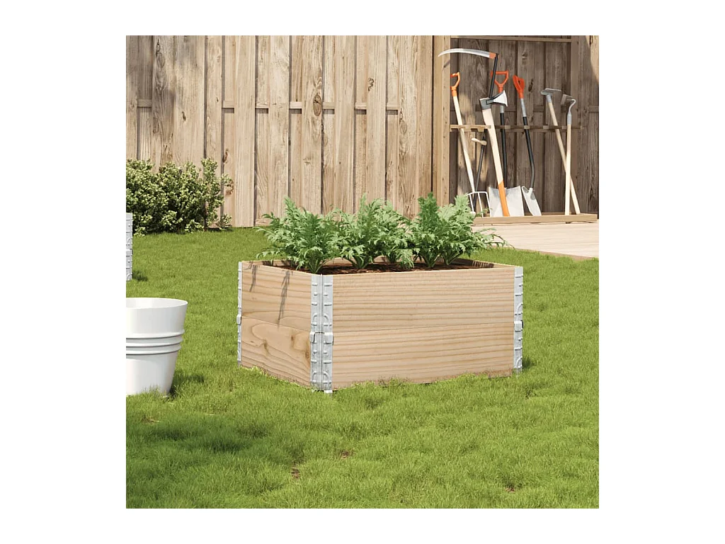 Plantenbak 80x60 cm massief grenenhout