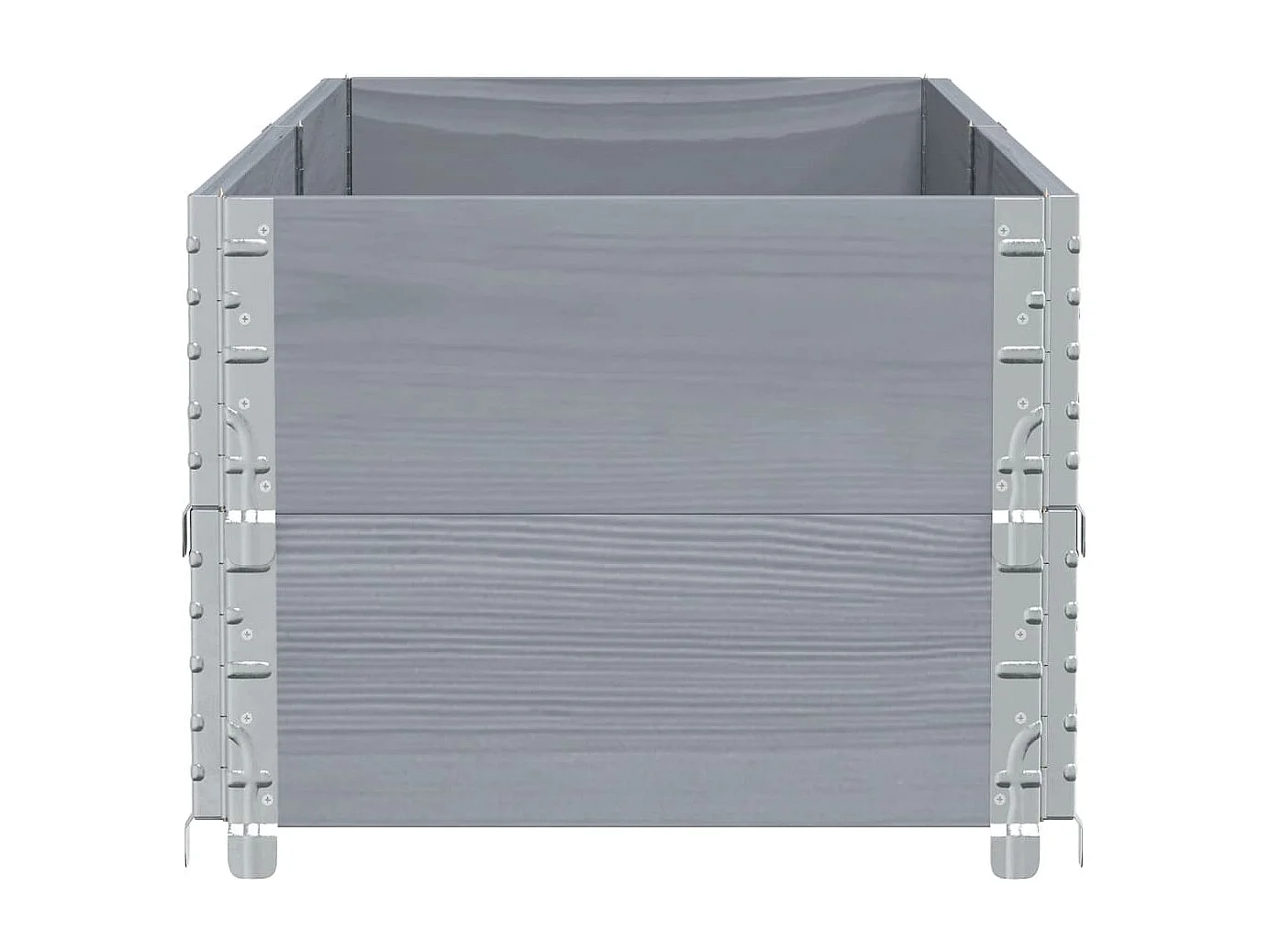 Jardinière gris 150x50 cm bois massif de pin