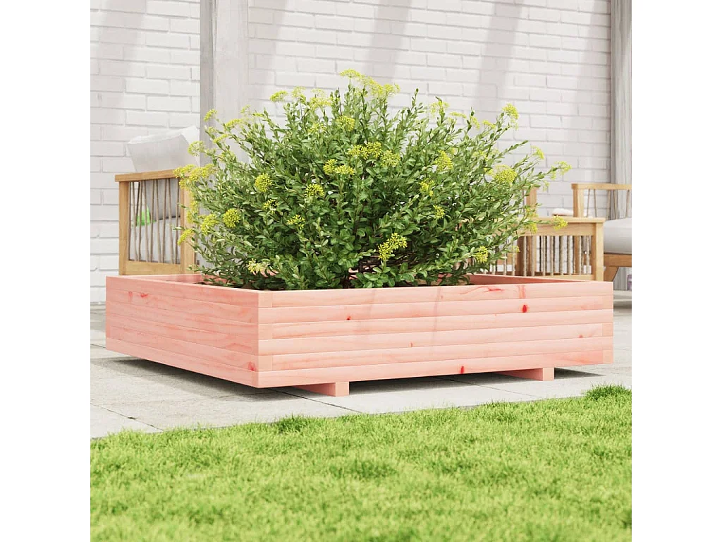 Pflanzkübel 110x110x26,5 cm Massivholz Douglasie