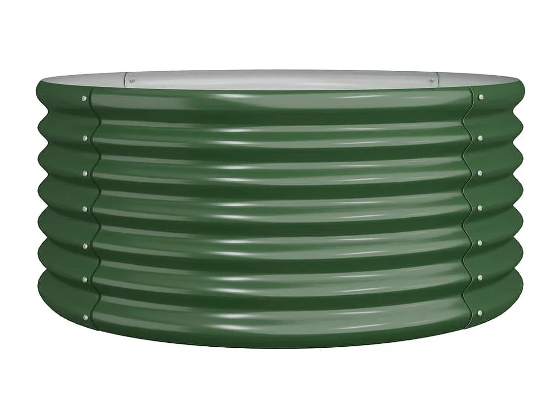 Jardinière de jardin Acier enduit de poudre 80x80x36 cm Vert