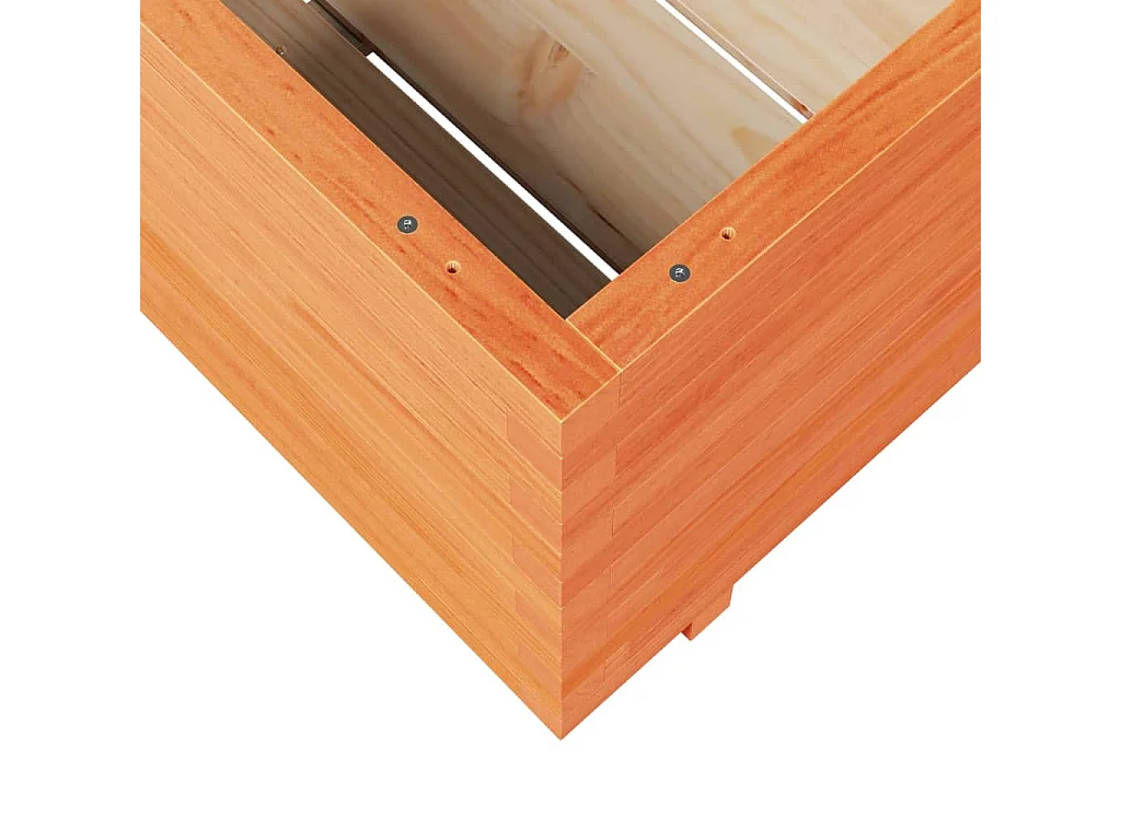 Jardinière cire marron 70x70x49,5 cm bois de pin massif