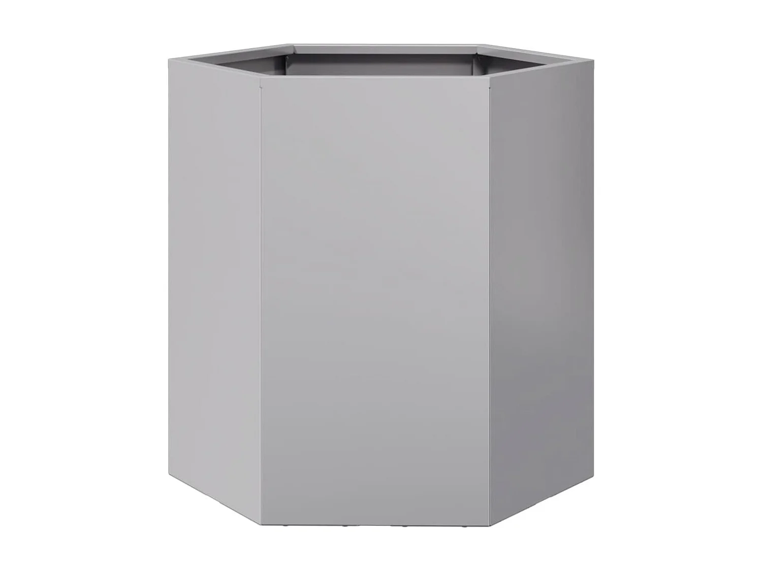 Vaso/floreira de jardim hexagonal 46x40x45 cm aço galvanizado