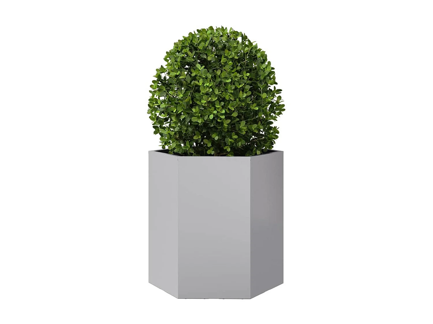 Vaso/floreira de jardim hexagonal 46x40x45 cm aço galvanizado