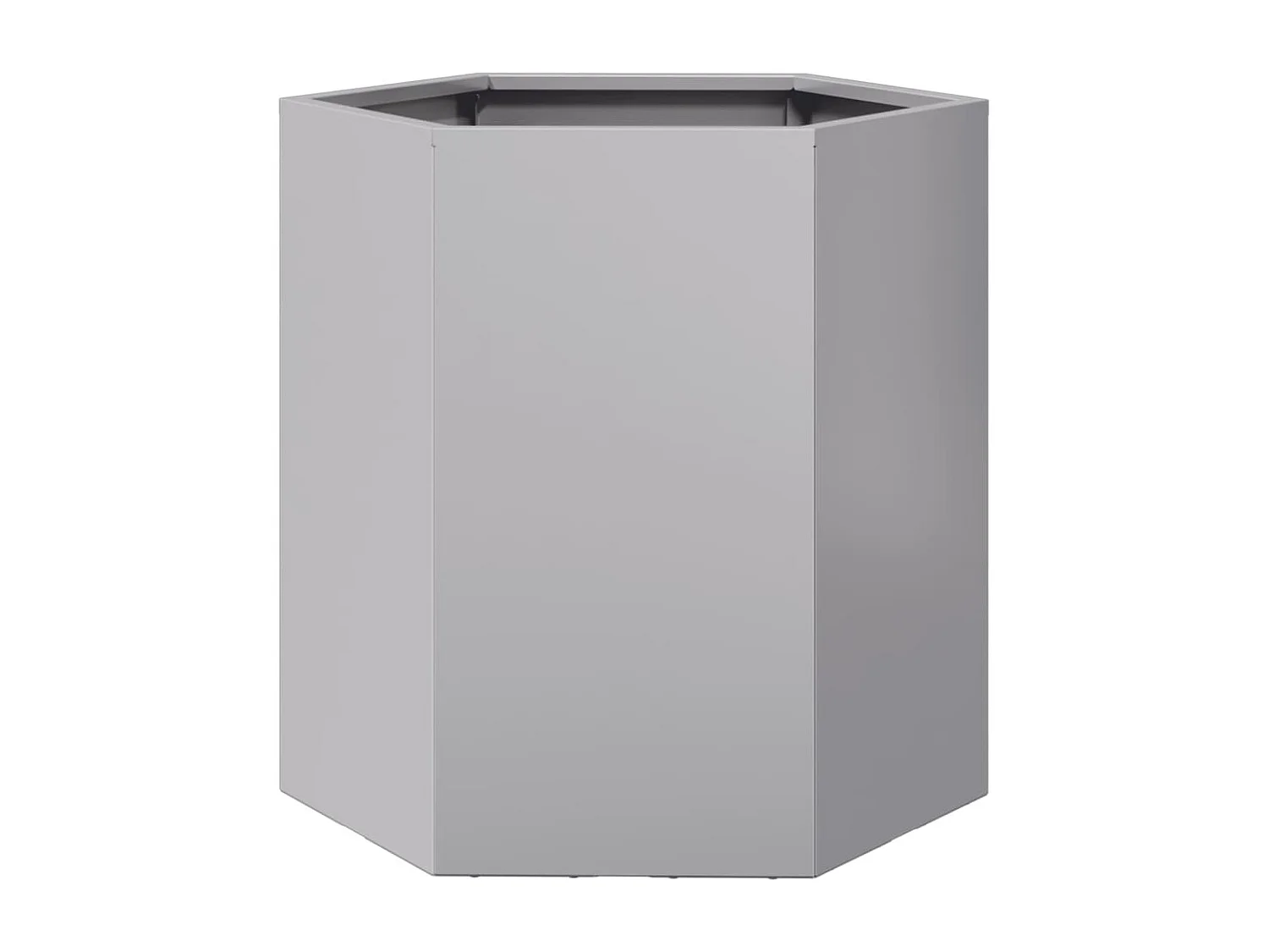 Vaso/floreira de jardim hexagonal 46x40x45 cm aço galvanizado