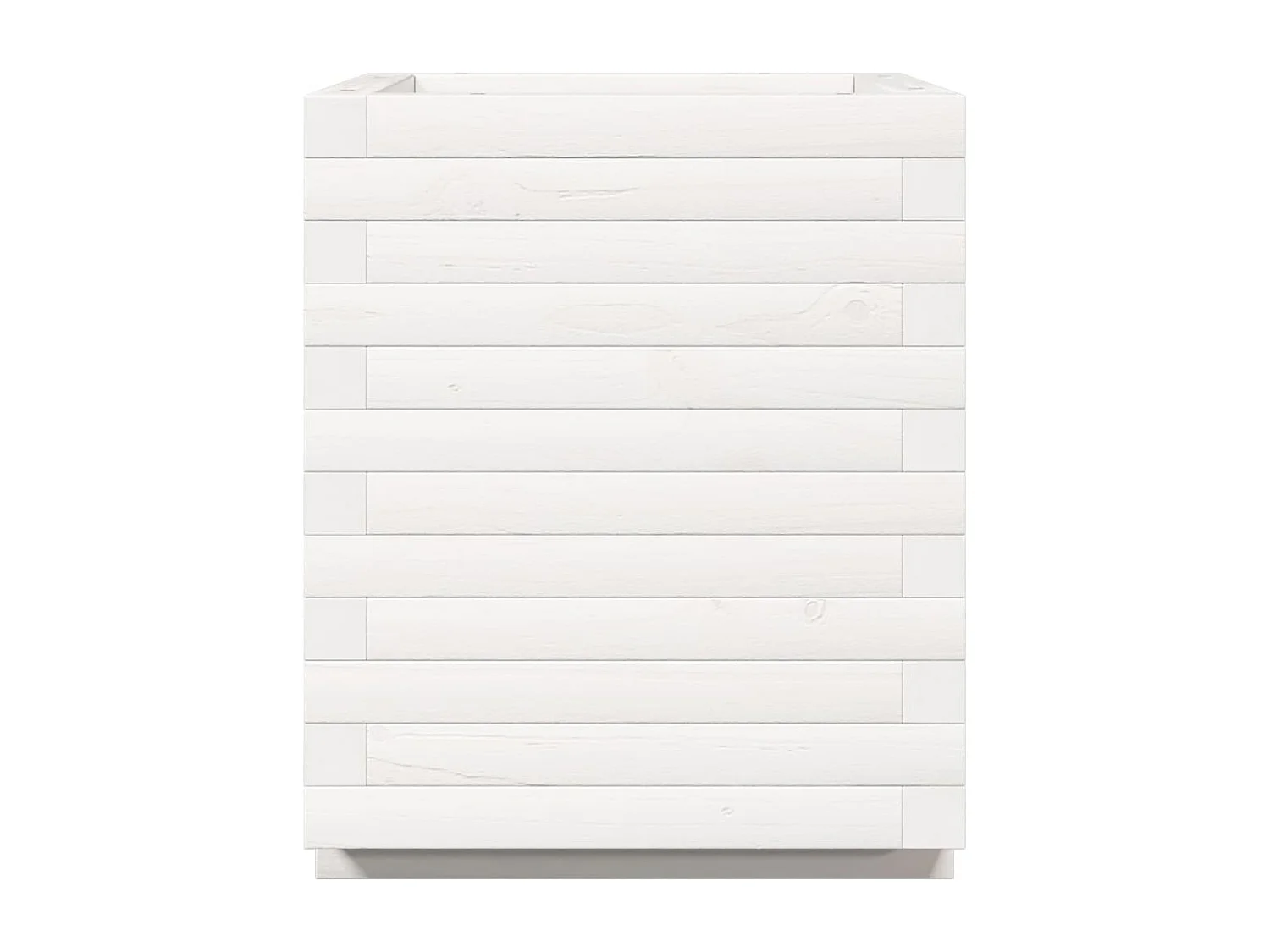 Jardinière blanc 40x40x49,5 cm bois de pin massif