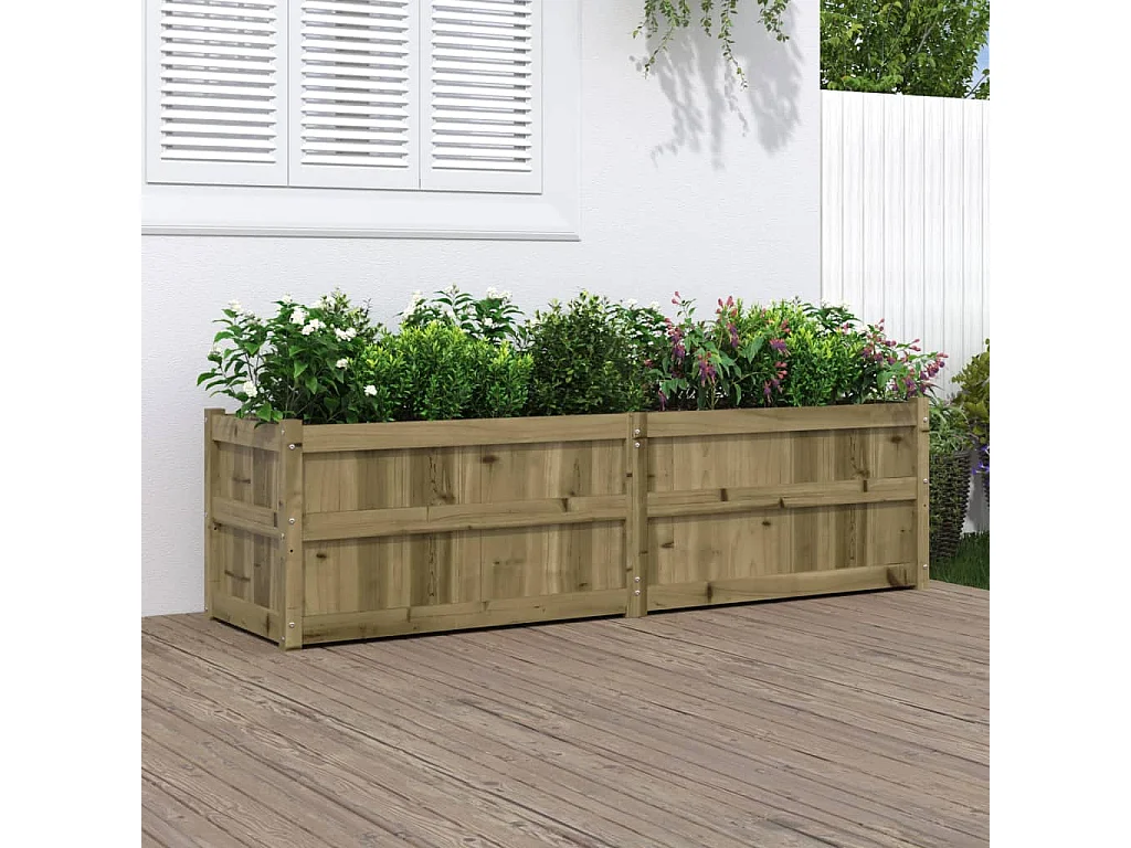 Fioriera da Giardino 180x50x50 cm in Legno di Pino Impregnato