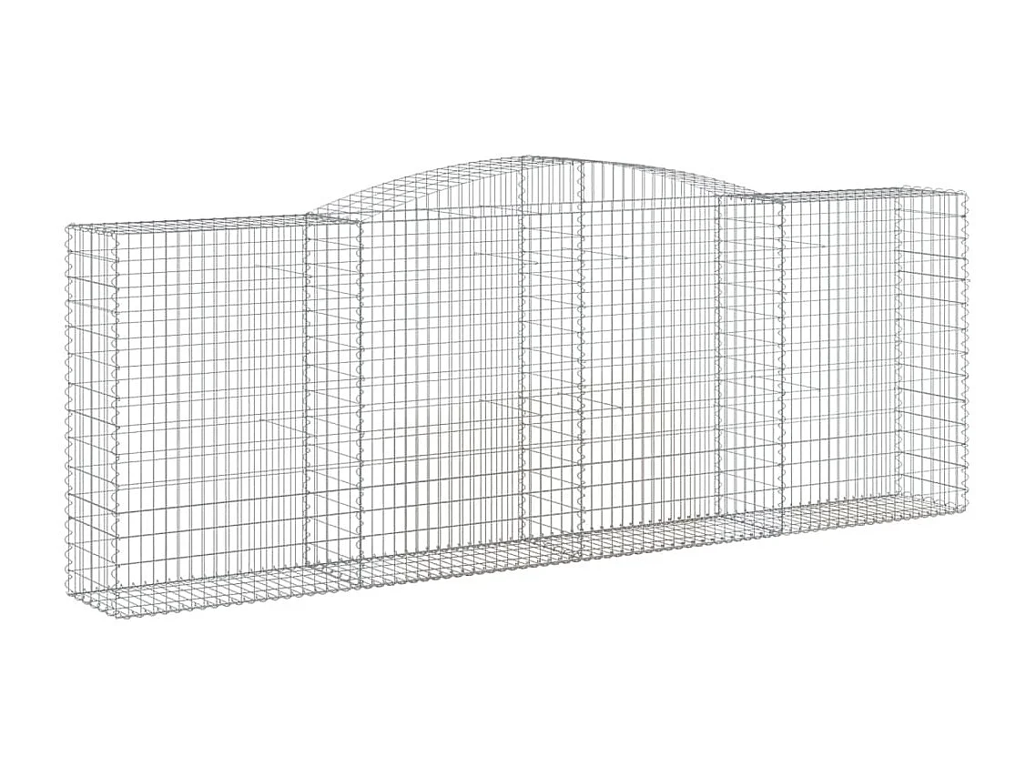 Paniers à gabions arqués 25 pcs 400x50x140/160 cm Fer galvanisé