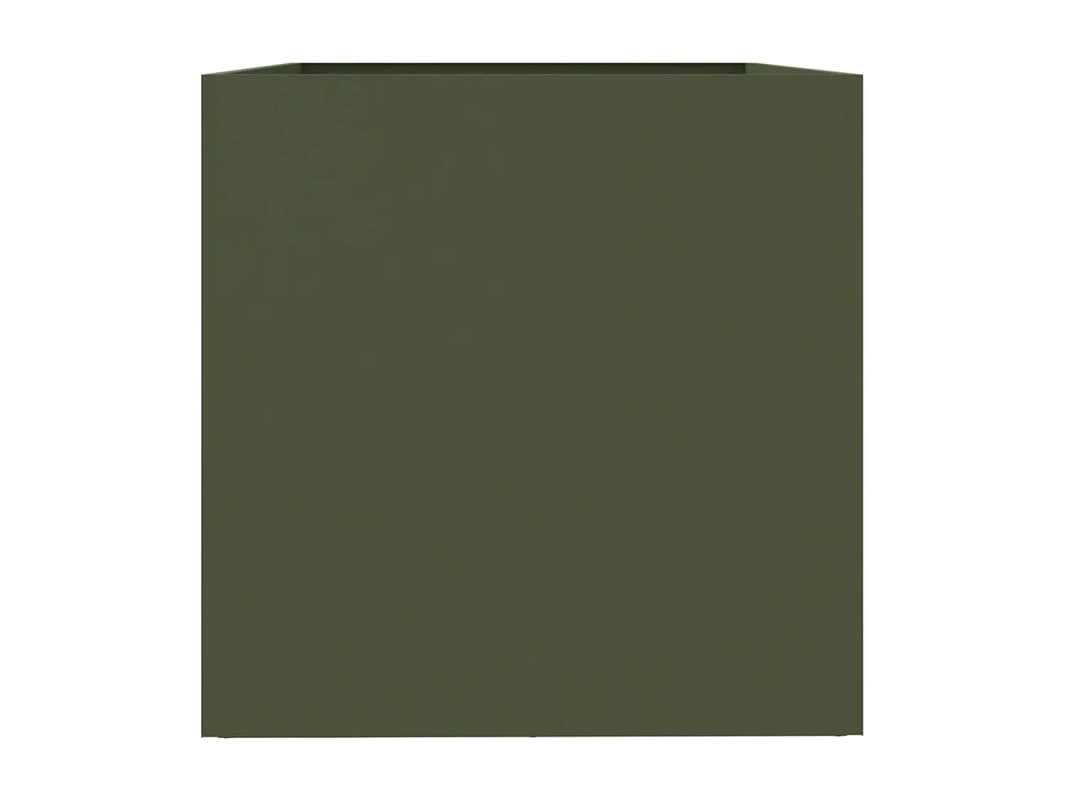 Jardinière vert olive 62x40x39 cm acier