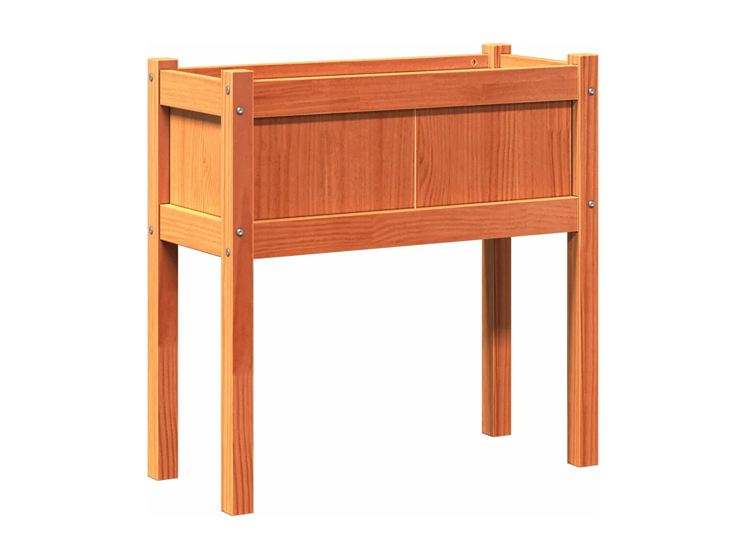 Jardinières et pieds cire marron 70x31x70 cm bois de pin massif