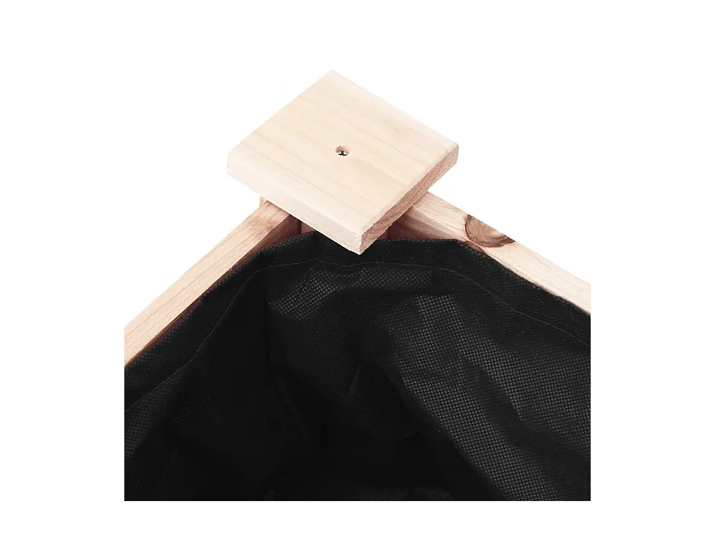 Pflanzkübel mit Einsatz und Rollen 71x37x80 cm Massivholz Tanne