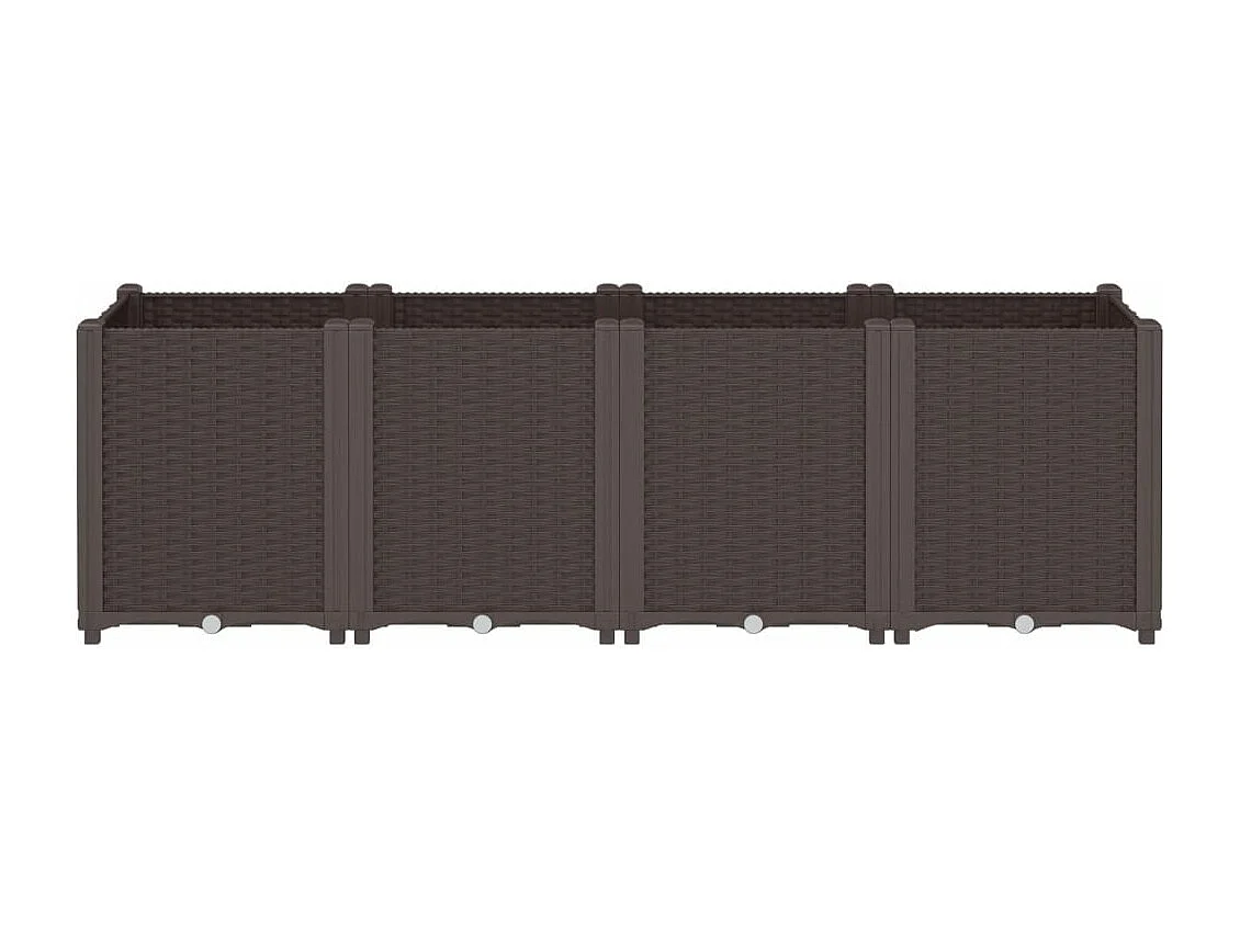 Jardinière marron 160x40x53 cm polypropylène