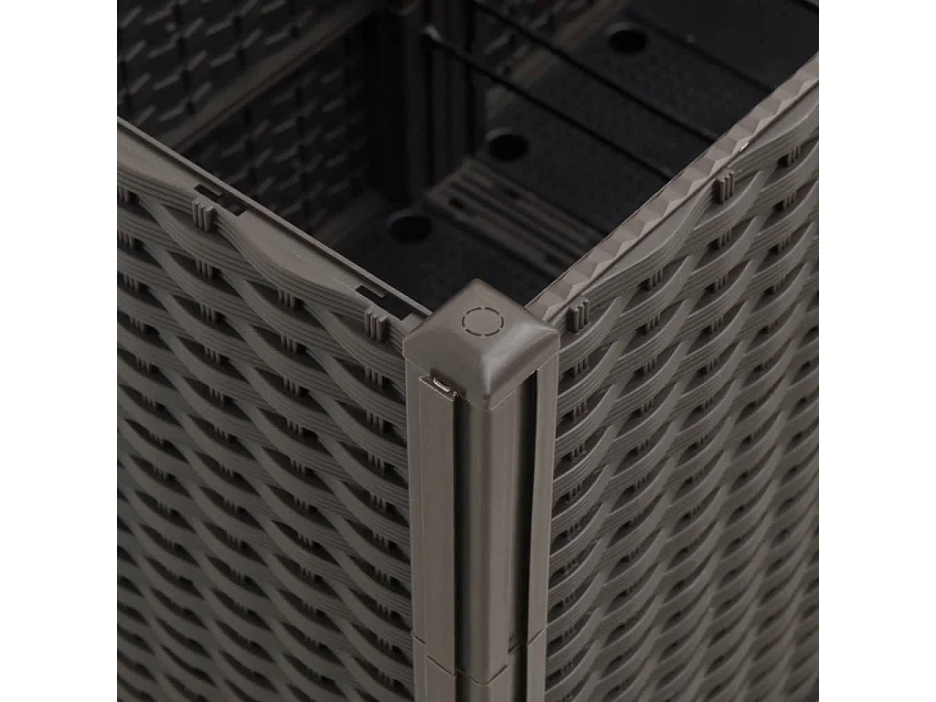 Jardinière marron 160x40x53 cm polypropylène