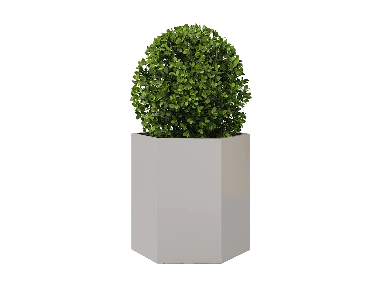 Jardinières 2 pcs hexagone 46x40x45 cm acier inoxydable