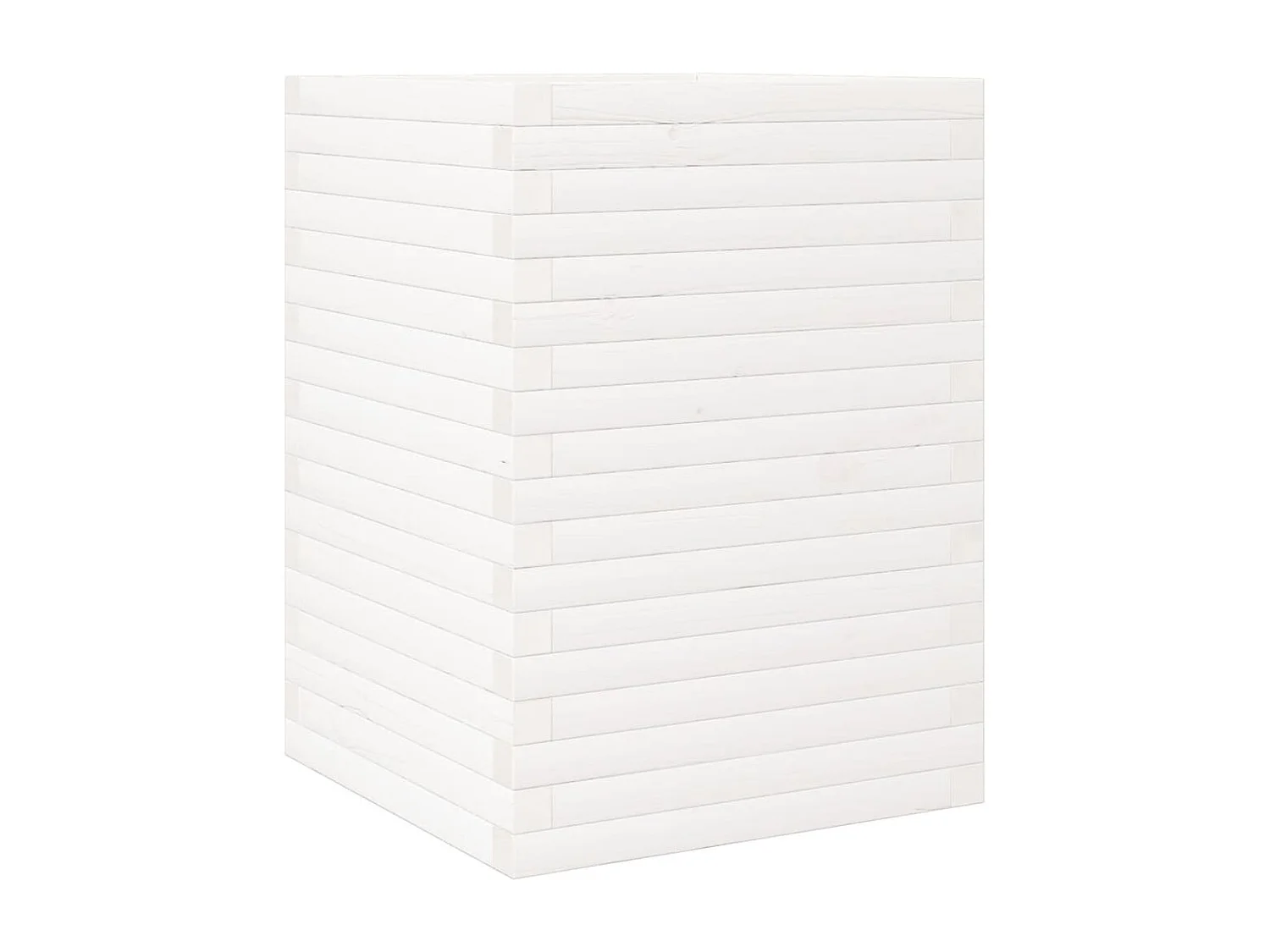 Vaso/floreira de jardim 50x50x68,5 cm pinho maciço branco