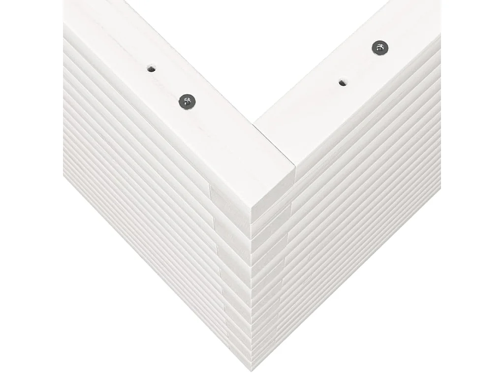 Jardinière blanc 50x50x68,5 cm bois de pin massif