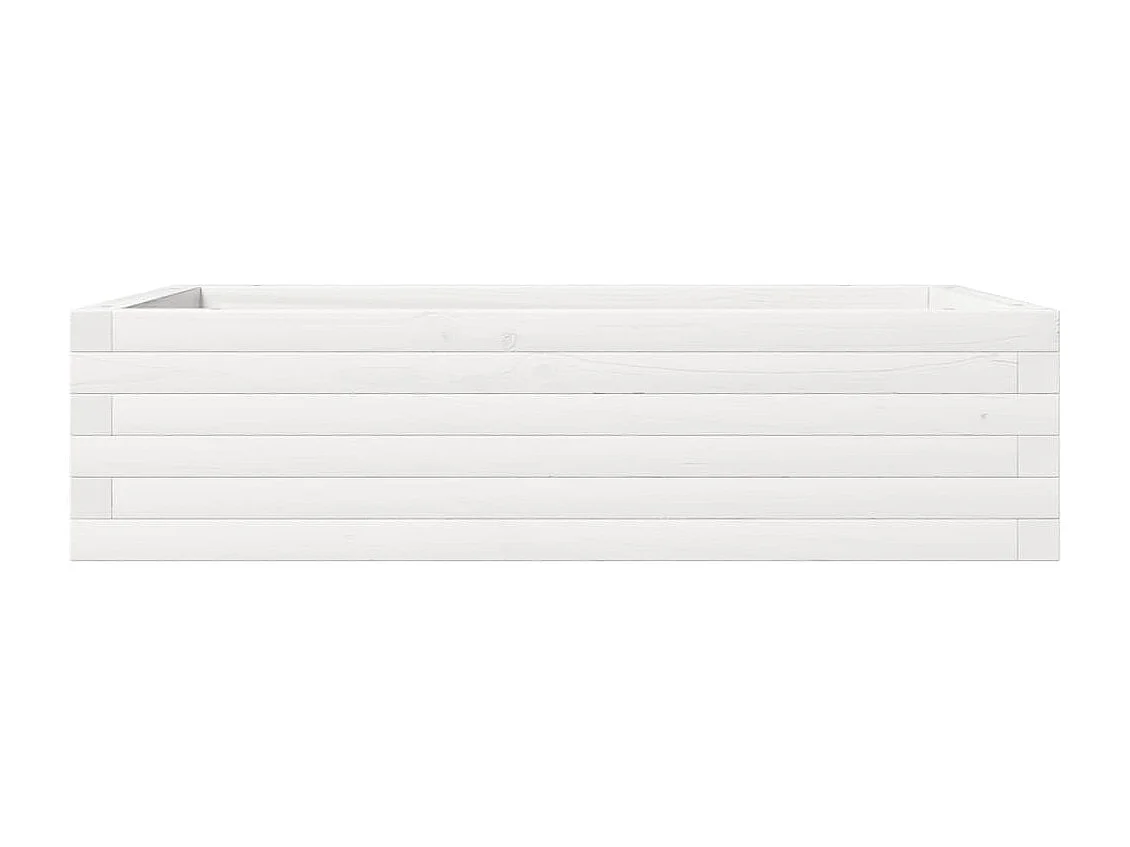Vaso/floreira de jardim 90x60x23 cm madeira pinho maciça branco