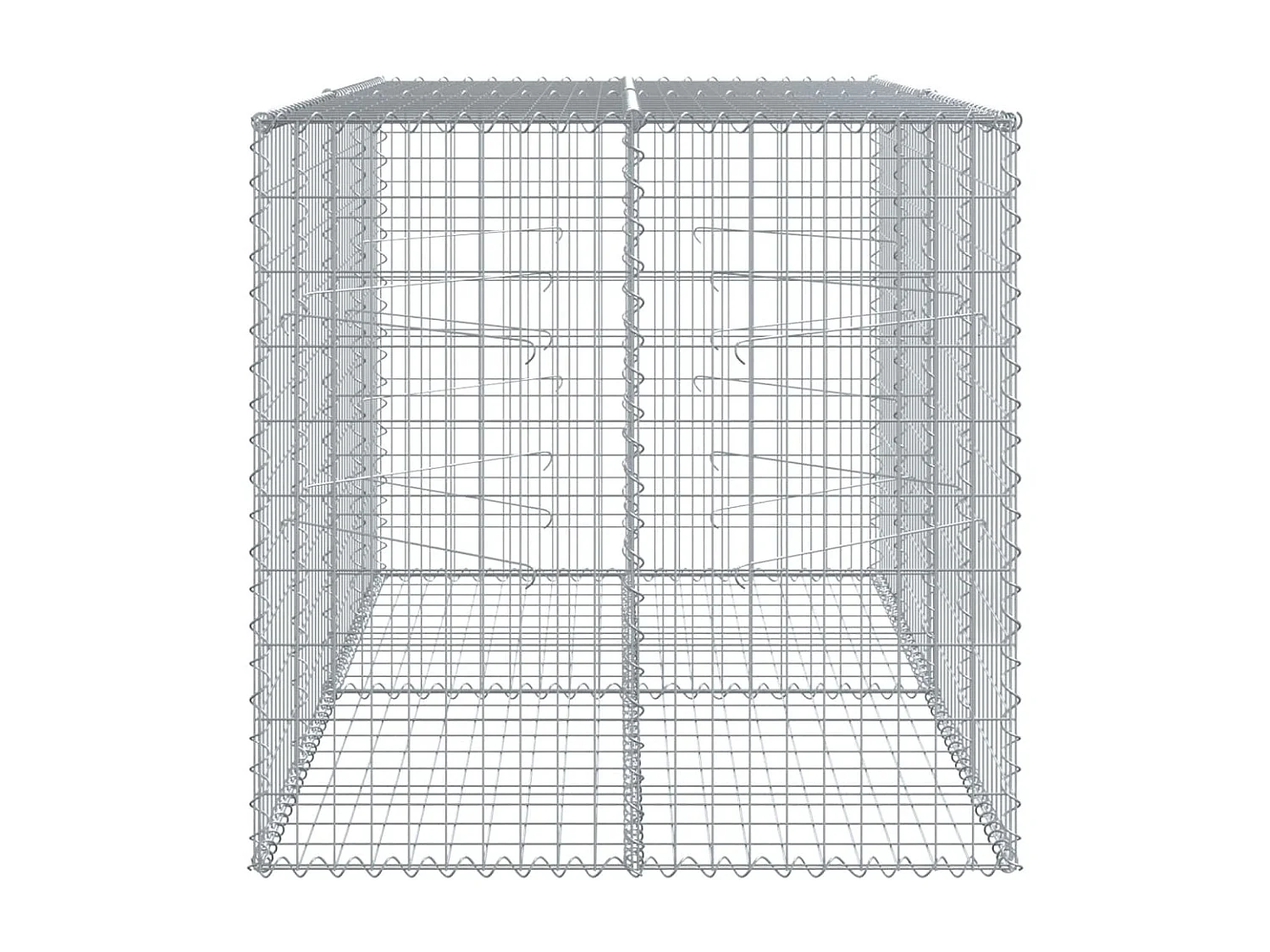 Gabione mit Deckel 200x100x100 cm Verzinktes Eisen