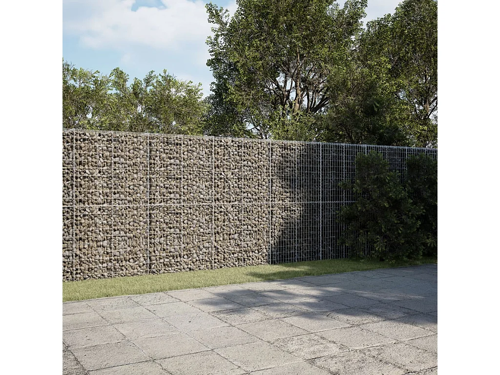 Panier gabion avec couvercle 1050x100x200 cm fer galvanisé