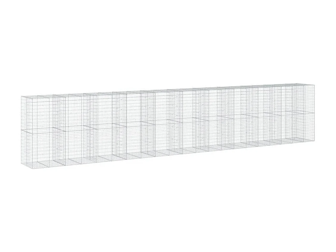 Panier gabion avec couvercle 1050x100x200 cm fer galvanisé