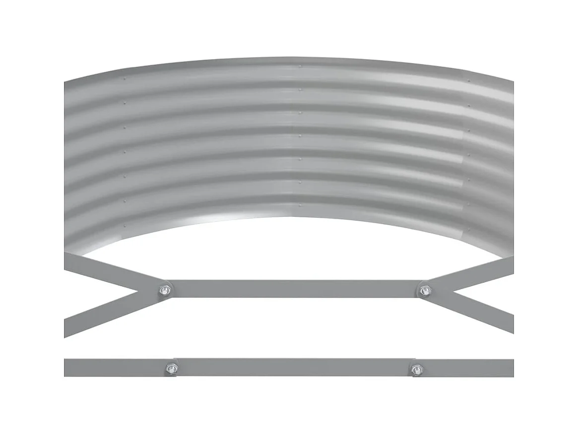 Letto da Giardino in Acciaio a Polvere 249x100x36 cm Antracite