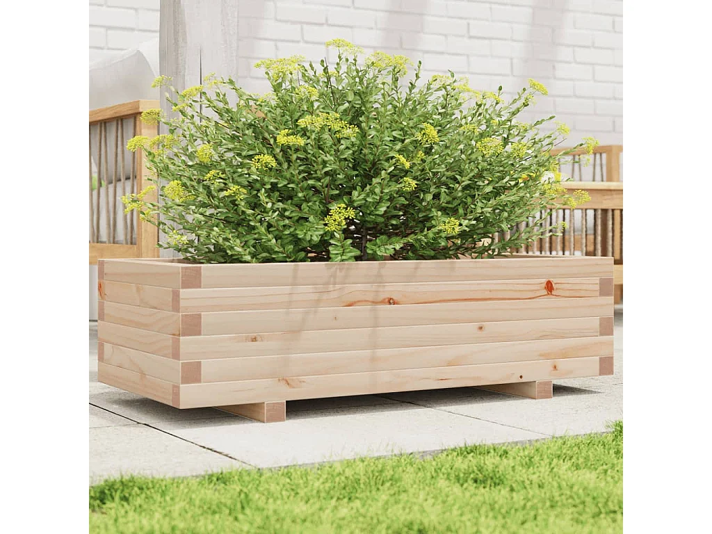 Pflanzkübel 90x40x26,5 cm Massivholz Kiefer