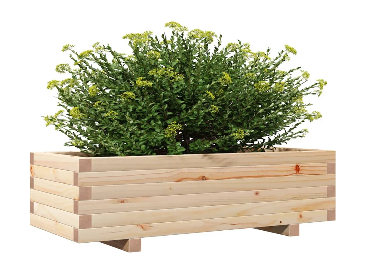 Pflanzkübel 90x40x26,5 cm Massivholz Kiefer