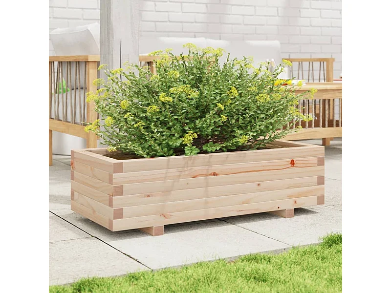 Pflanzkübel 90x40x26,5 cm Massivholz Kiefer