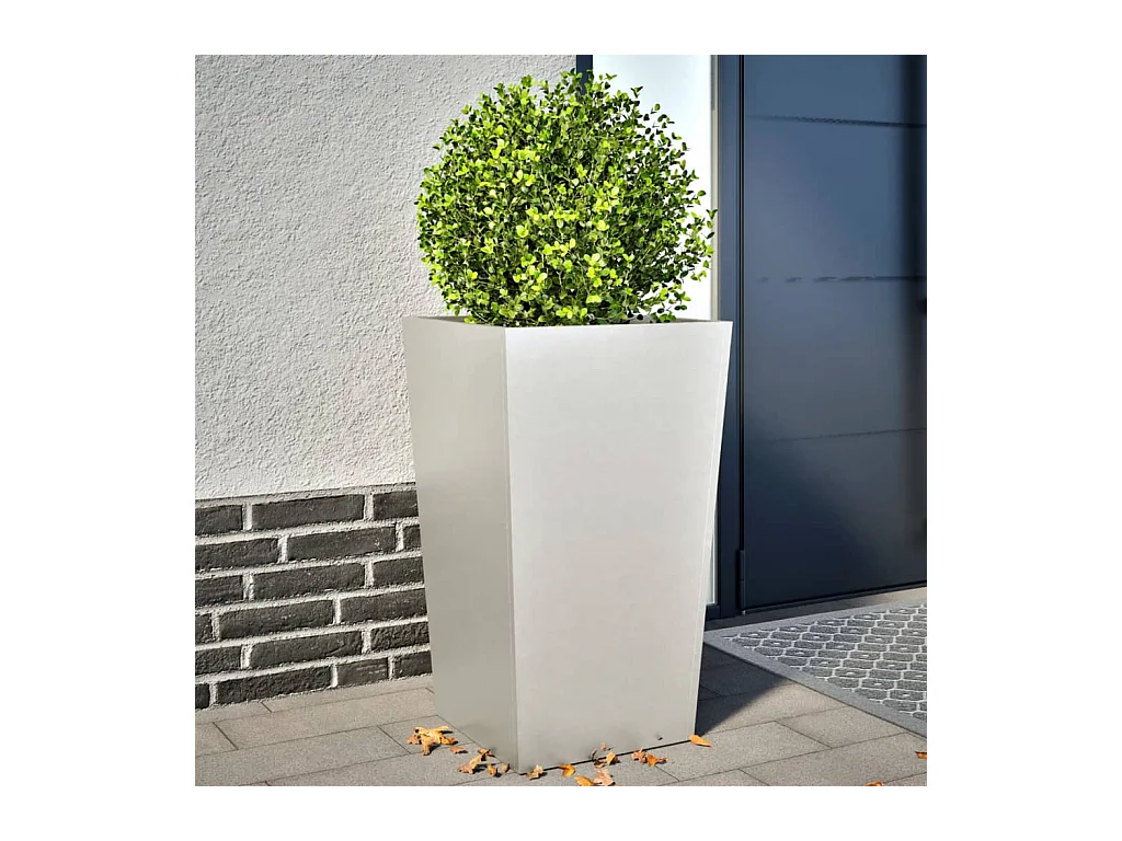 Jardinières 2 pcs 45x45x75 cm acier inoxydable