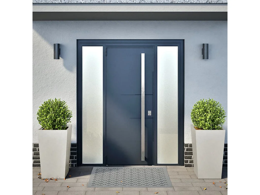 Jardinières 2 pcs 45x45x75 cm acier inoxydable