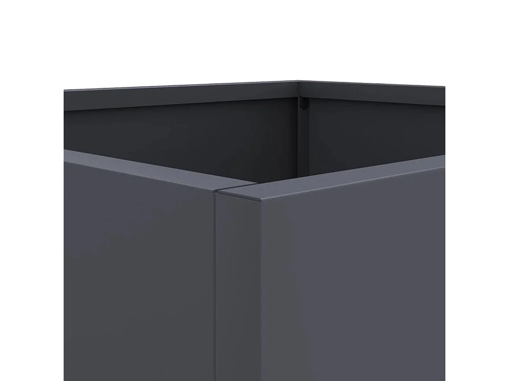 Jardinières 2 pcs anthracite 32x30x29 cm acier