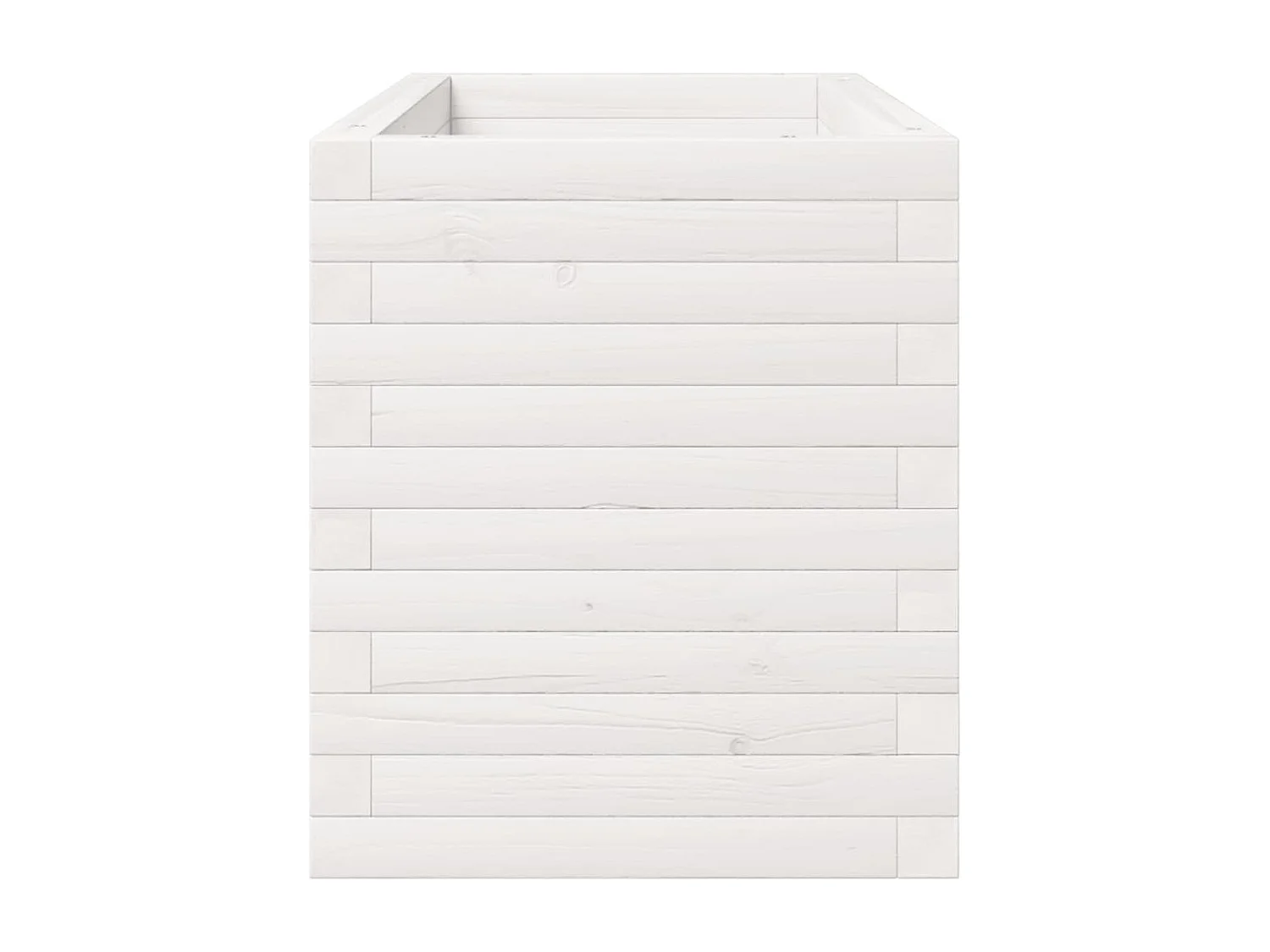 Jardinière blanc 90x40x49,5 cm bois de pin massif