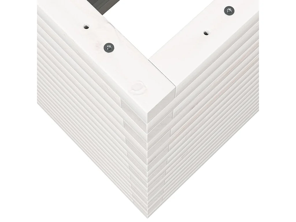 Jardinière blanc 90x40x68,5 cm bois de pin massif