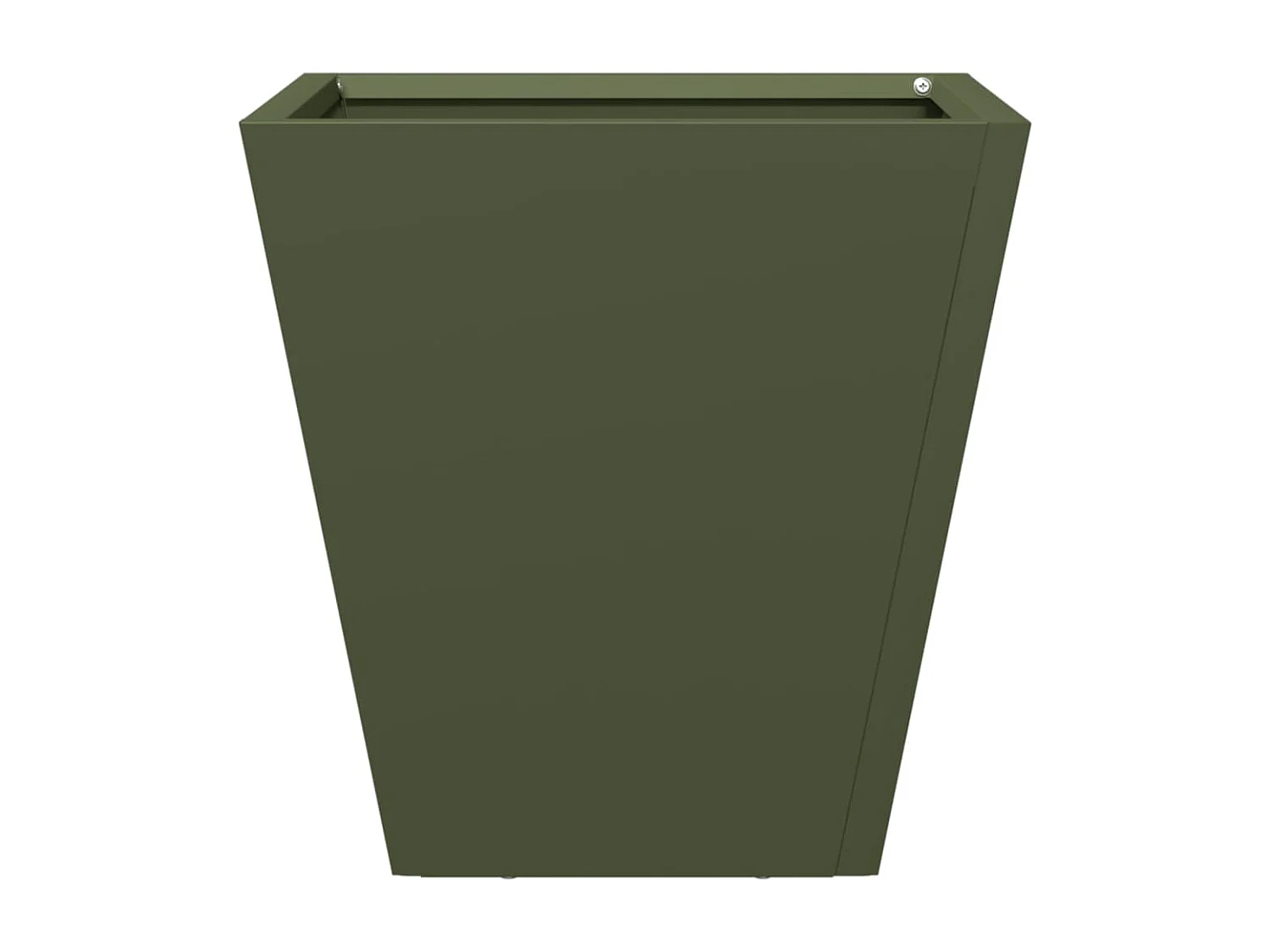 Jardinières 2 pcs vert olive 30x30x30 cm acier