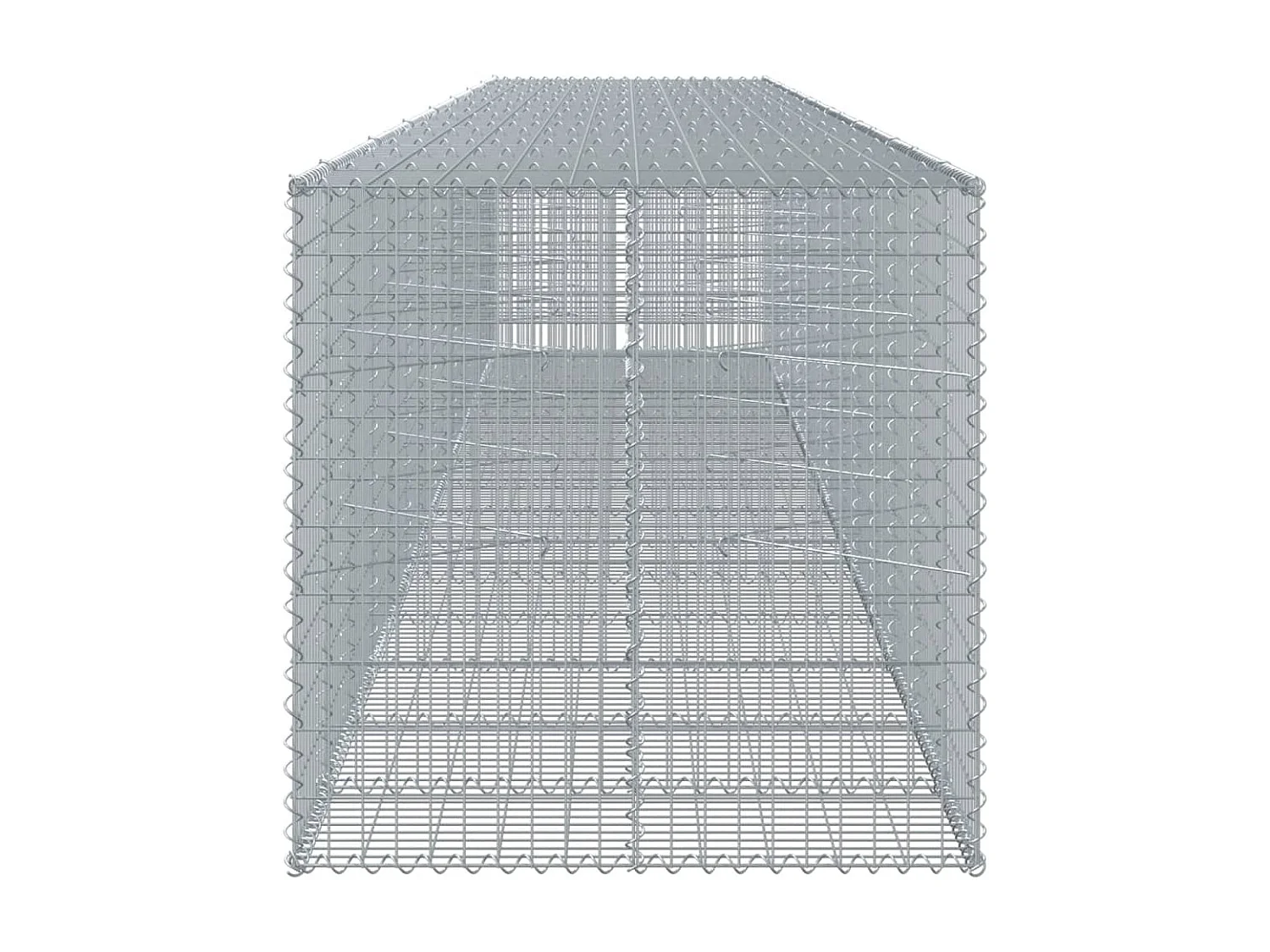 Panier gabion avec couvercle 750x100x100 cm fer galvanisé