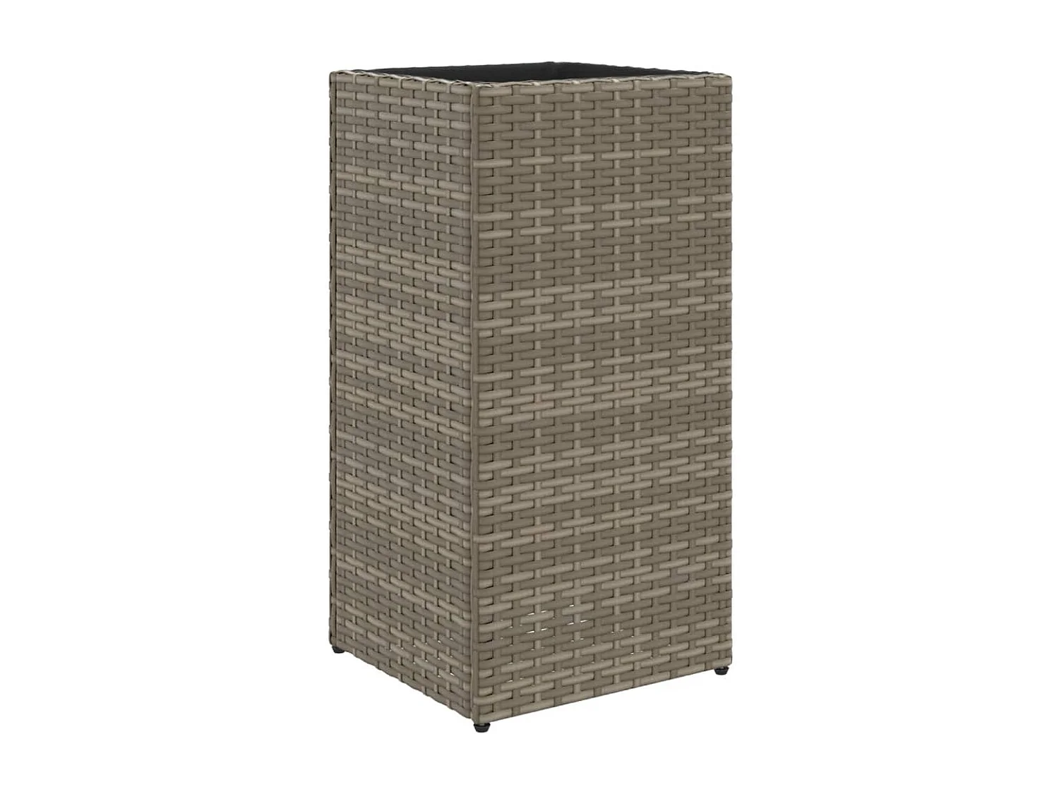 Jardinières 2 pcs gris 30x30x60 cm résine tressée