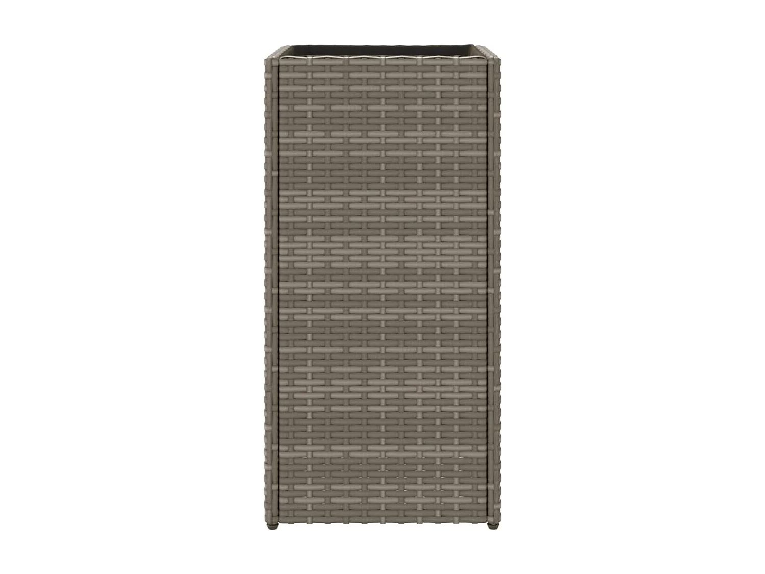 Jardinières 2 pcs gris 30x30x60 cm résine tressée