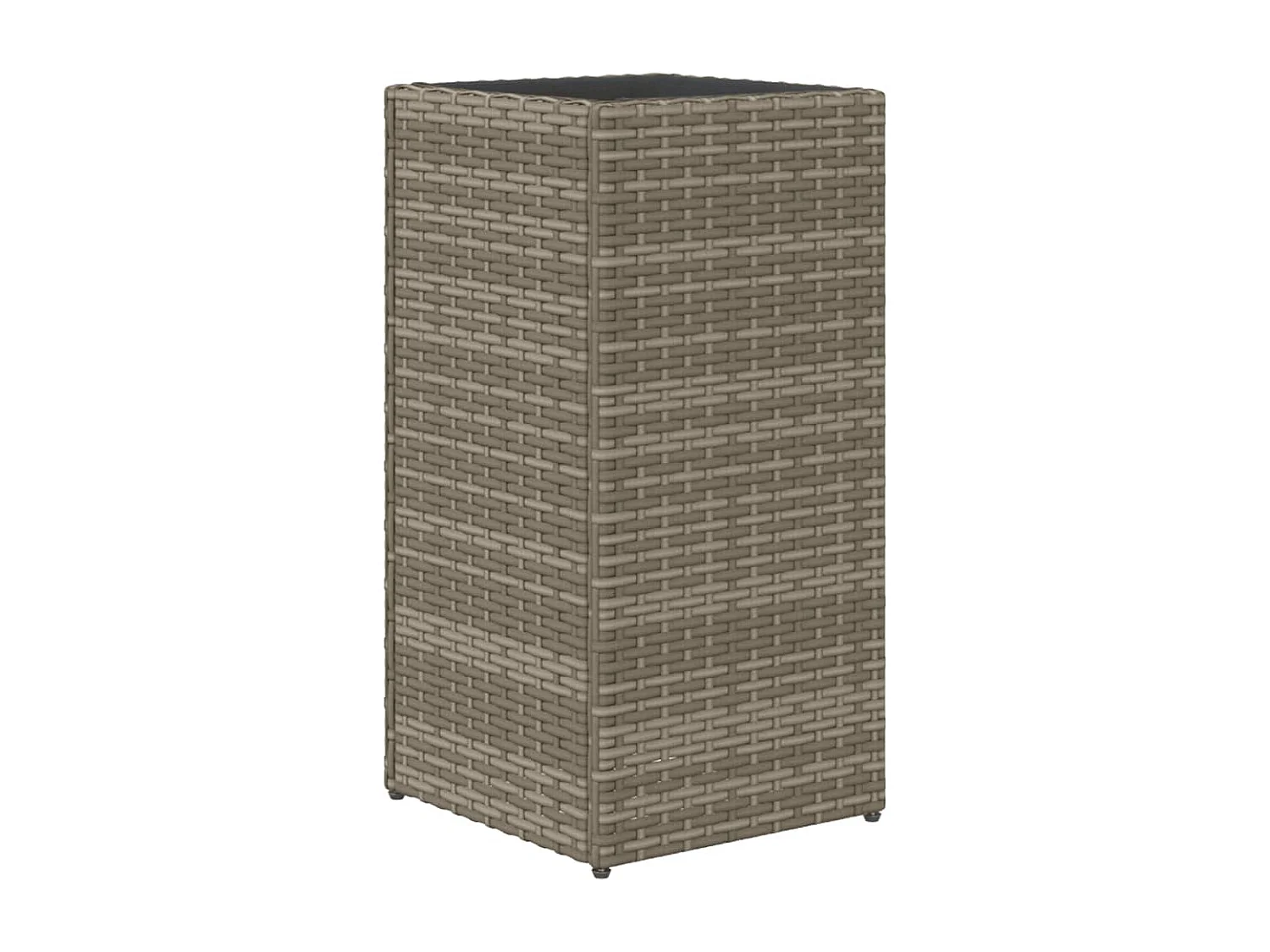 Jardinières 2 pcs gris 30x30x60 cm résine tressée